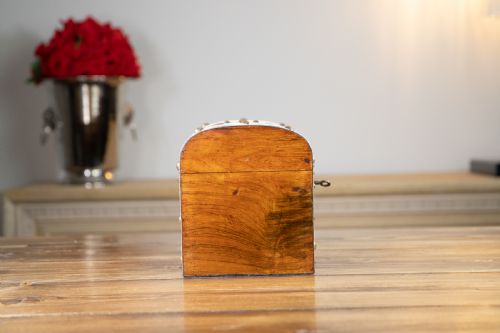 LIGHT ROSEWOOD FRENCH TEA CADDY 1890 - ADDITIONAL PHOTO 4
