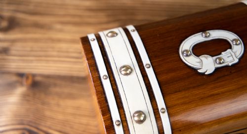 LIGHT ROSEWOOD FRENCH TEA CADDY 1890 - ADDITIONAL PHOTO 9