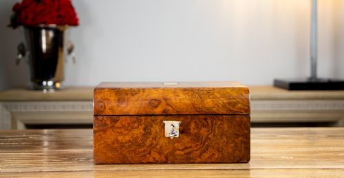Burr Walnut Table Box 1880
