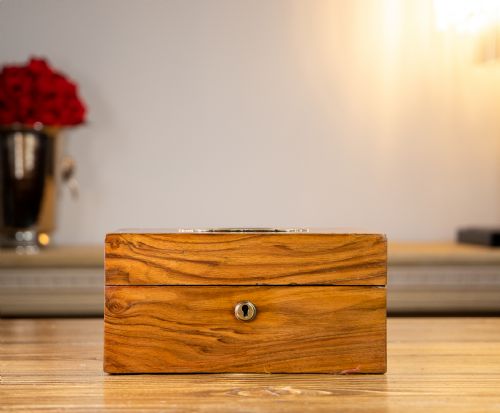 Figured Walnut Jewellery Box 1900