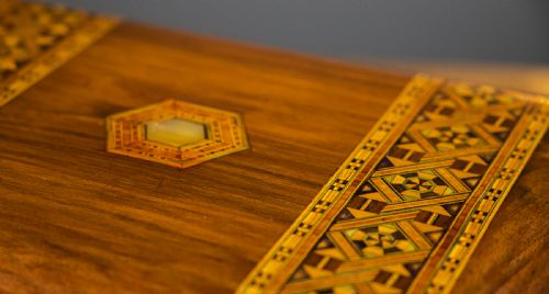 FIGURED WALNUT WORK BOX 1880 - ADDITIONAL PHOTO 5