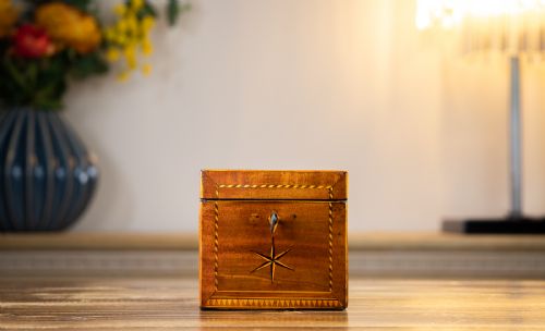 Mahogany Single Tea Caddy 1840