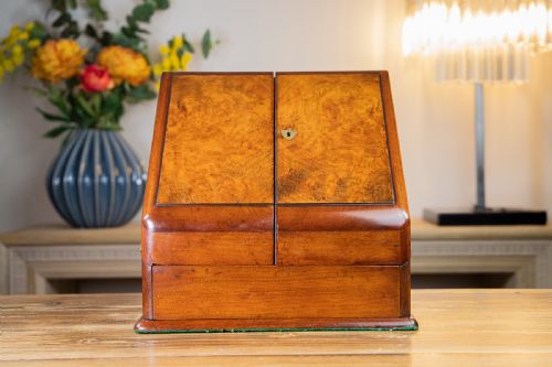 Burr Walnut Stationery Box 1890