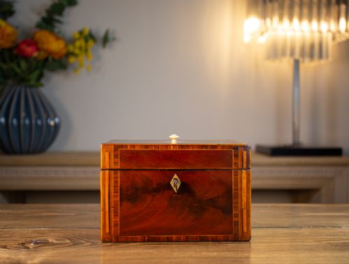 Flame Mahogany Tea Caddy 1790