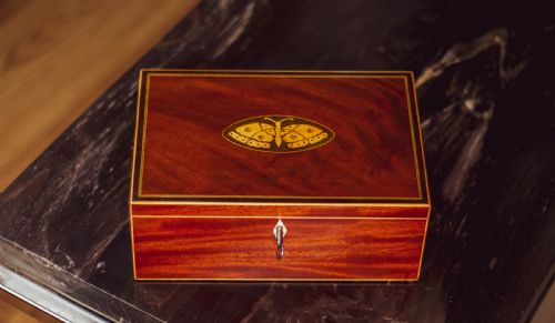 Georgian Moth Inlaid Jewellery Box 1790