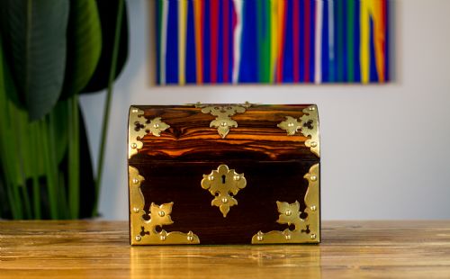 Brass & Coromandel Decorative Box 1850