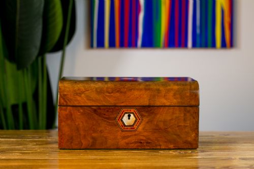 Burr Walnut Table Box 1870