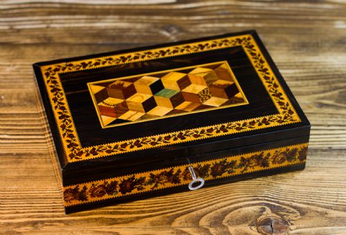 Collectors T.barton Tunbridge Ware Desk Box 1860
