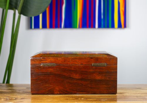 REGENCY ROSEWOOD WORK BOX 1830 - ADDITIONAL PHOTO 2