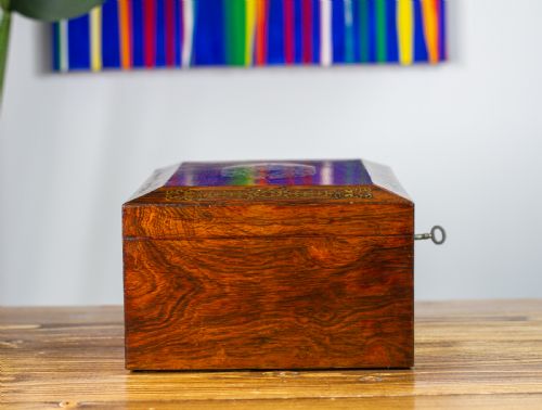 REGENCY ROSEWOOD WORK BOX 1830 - ADDITIONAL PHOTO 5
