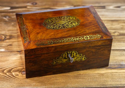 REGENCY ROSEWOOD WORK BOX 1830 - ADDITIONAL PHOTO 6