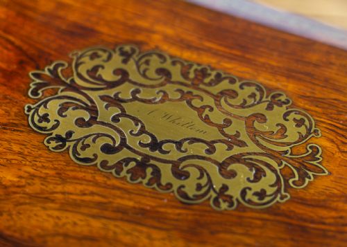 REGENCY ROSEWOOD WORK BOX 1830 - ADDITIONAL PHOTO 7