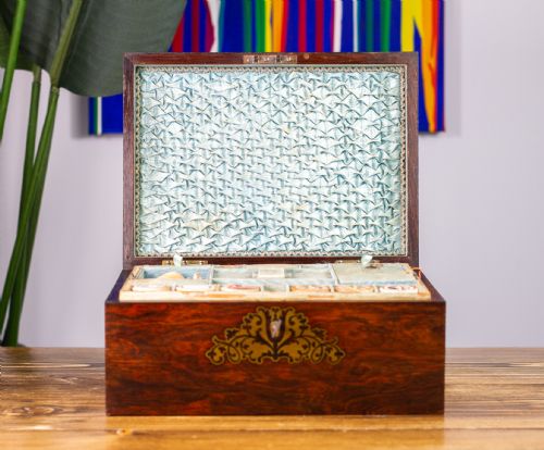 REGENCY ROSEWOOD WORK BOX 1830 - ADDITIONAL PHOTO 8
