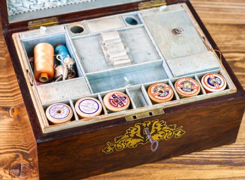 REGENCY ROSEWOOD WORK BOX 1830 - ADDITIONAL PHOTO 9