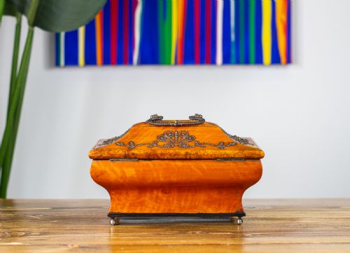 FRENCH SATINWOOD TABLE BOX 1850 - ADDITIONAL PHOTO 6
