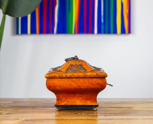 FRENCH SATINWOOD TABLE BOX 1850 - ADDITIONAL PHOTO 7