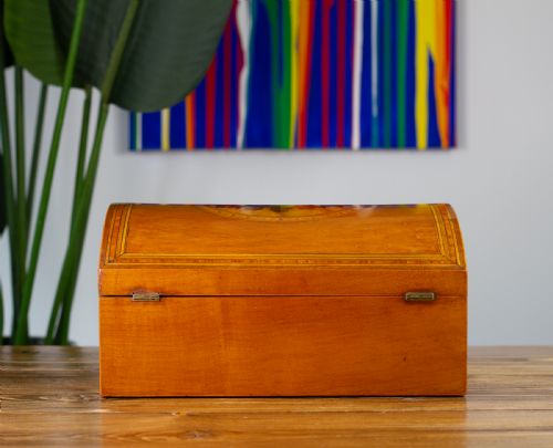 LARGE GEORGIAN SATINWOOD BOX 1800 - ADDITIONAL PHOTO 4