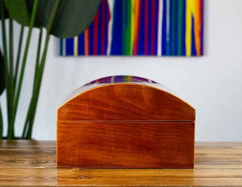 LARGE GEORGIAN SATINWOOD BOX 1800 - ADDITIONAL PHOTO 5