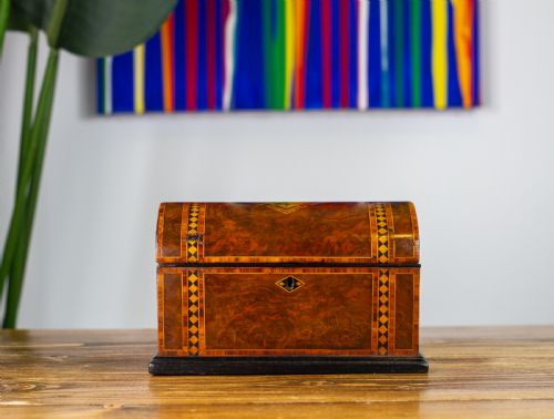 Burr Walnut Jewellery Box 1840