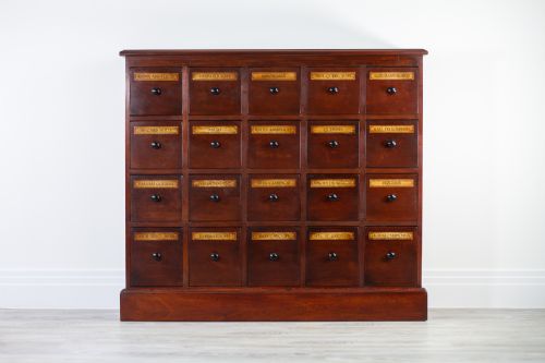 Mahogany Apothecary Chest Cabinet
