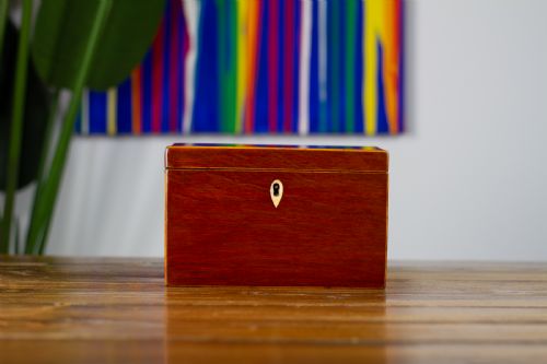PARTRIDGE WOOD TEA CADDY 1850 - ADDITIONAL PHOTO 1
