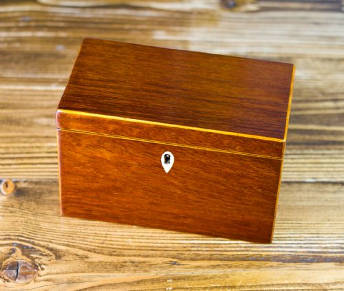 PARTRIDGE WOOD TEA CADDY 1850 - ADDITIONAL PHOTO 2