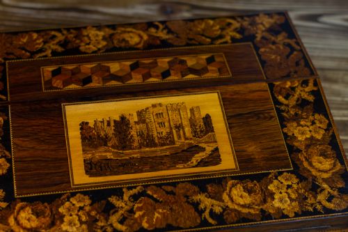 fig 1. Collectors Tunbridge Ware Lap Desk 1870