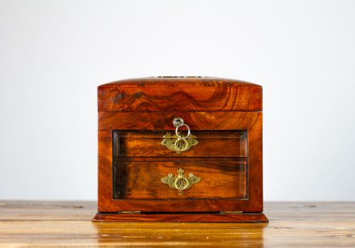 Figured Walnut Jewellery Box 1880