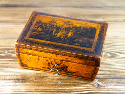 Beautiful Penwork Box C.1790