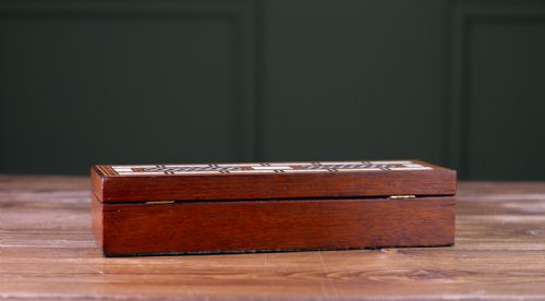 MAHOGANY CRIBB BOX C1890 - ADDITIONAL PHOTO 4