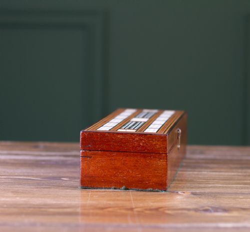 MAHOGANY CRIBB BOX C1890 - ADDITIONAL PHOTO 5