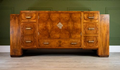 Art Deco Figured Walnut Sideboard