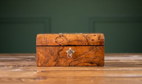 Burr Walnut Jewellery Box C.1880