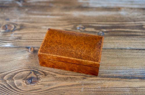 Small Amboyna Cigarette Box C.1920