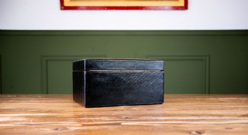 LEATHER JEWELLERY BOX C1920 - ADDITIONAL PHOTO 2