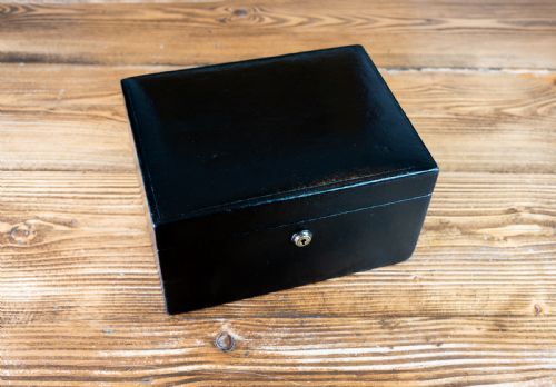LEATHER JEWELLERY BOX C1920 - ADDITIONAL PHOTO 4