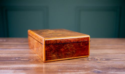 fig 1. Burr Walnut Table Box 1900
