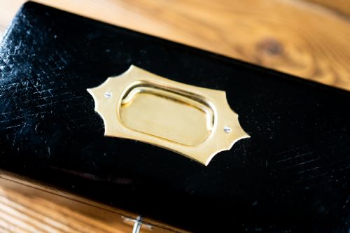 RECTANGULAR LEATHER JEWELLERY BOX 1920 - ADDITIONAL PHOTO 6