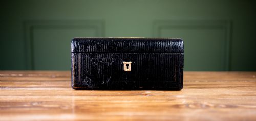 HIGH QUALITY LEATHER JEWELLERY BOX 1880 - ADDITIONAL PHOTO 3