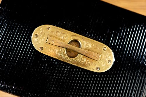 HIGH QUALITY LEATHER JEWELLERY BOX 1880 - ADDITIONAL PHOTO 4