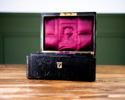 HIGH QUALITY LEATHER JEWELLERY BOX 1880 - ADDITIONAL PHOTO 10