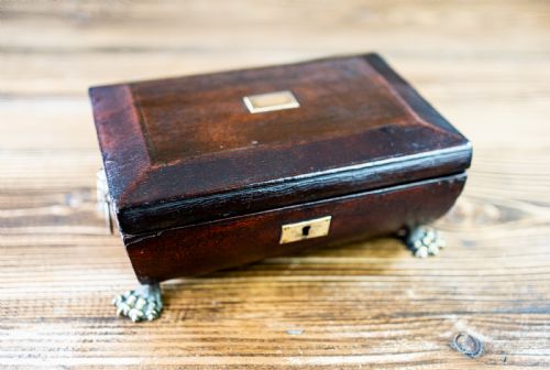 fig 1. Regency Leather Jewellery Box 1820