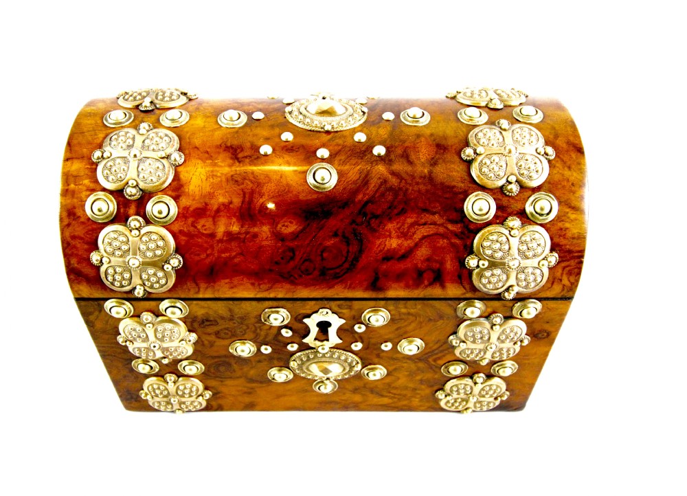 Burr Walnut Desk Box c.1860