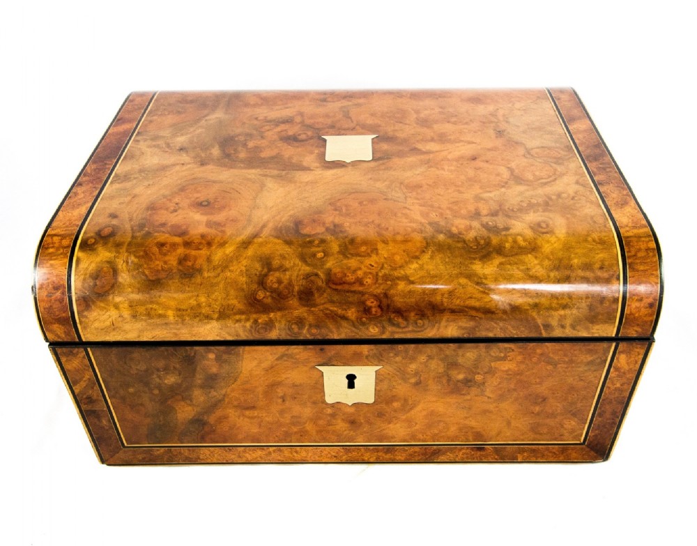 Burr Walnut Writing Slope c.1870