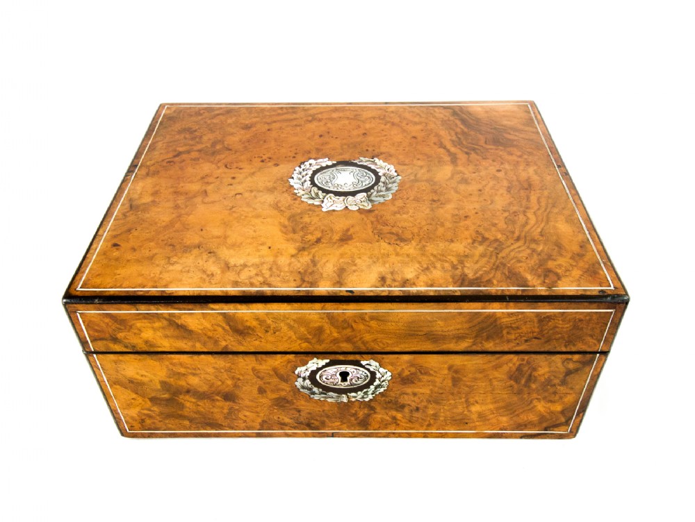 Burr Walnut Table Box C.1870