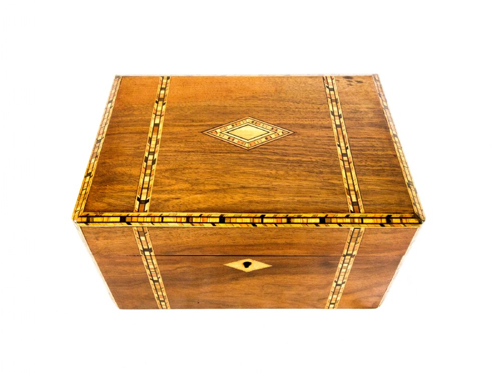 Figured Walnut Table Box c.1880