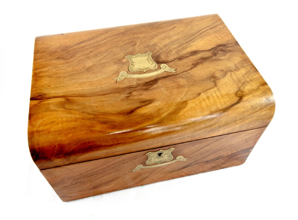 Figured Walnut Sewing Box c.1880