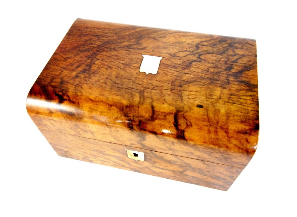 Figured Walnut Table Box c.1870