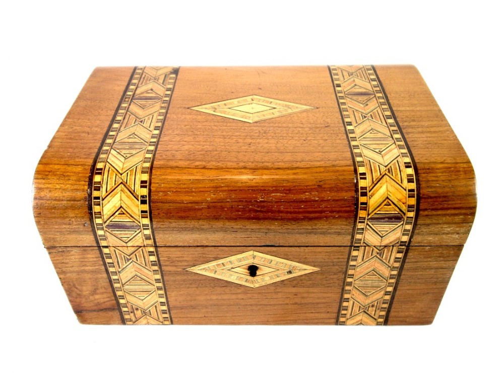 Figured Walnut Table Box c.1880