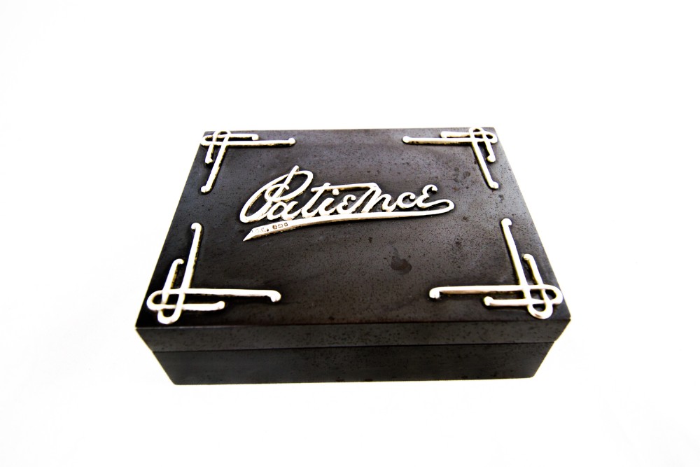 Silver Twin Deck Card Box c.1900